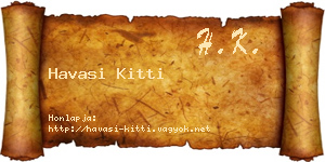 Havasi Kitti névjegykártya